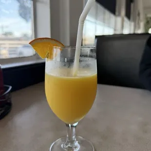 Refreshing fresh squeezed orange juice