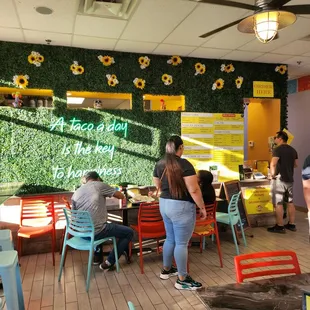 View from seating area