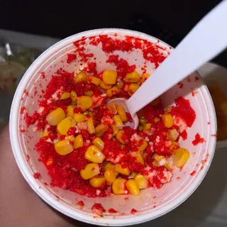 Elote with Hot Cheetos