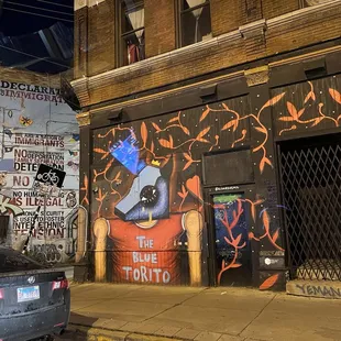 a mural on a building