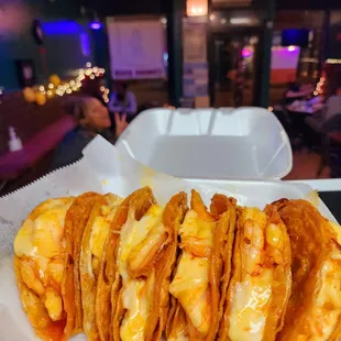 a plate of quesadillas