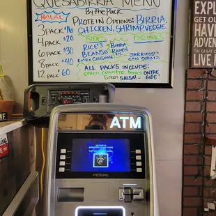 Menu as of October 2023