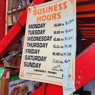 Hours end of March 2023