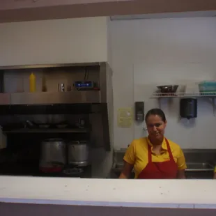 Hot, fresh, and fast. EVERYBODY seems to know this is the place to eat--SRO!