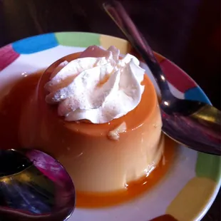 a plate with a dessert on it