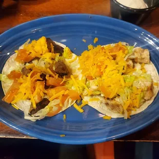 Steak taco &amp; Chicken taco