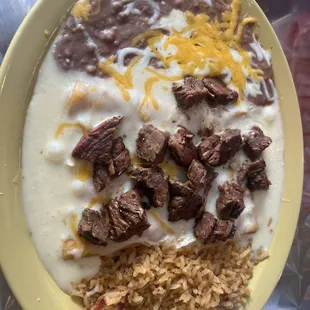 Lunch E5. Fajita Steak Enchiladas Lunch
