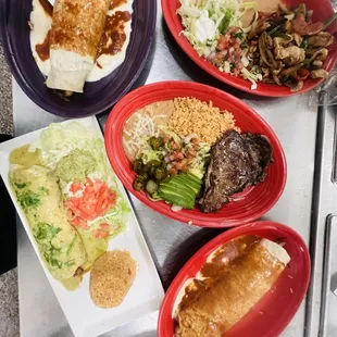 Carne azada, burrito azteca