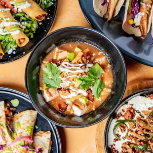 a variety of mexican dishes