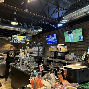 Large bar seating area