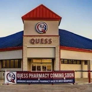 view of front of building (just prior to its opening)