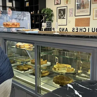 Behind the pastry counter