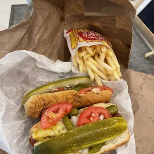 Hot Dog with Fries