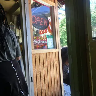 No public restroom
