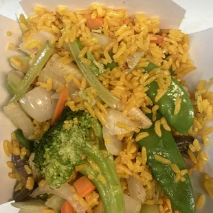 Mixed vegetables fried rice