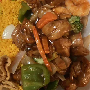 Teriyaki chicken with fried rice