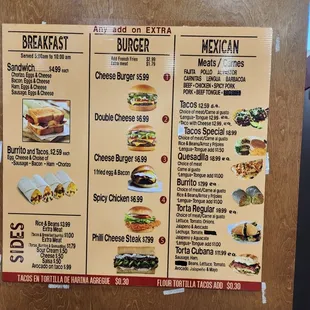 Our Menu