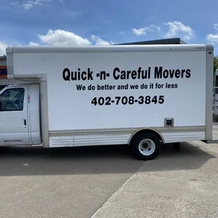 We have small trucks as well for those tight fitting apartment/drives!