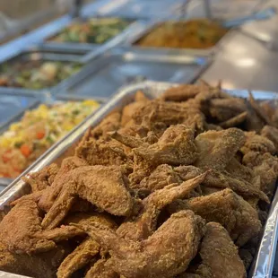 Crispy Fried Chicken Party Wings Pan