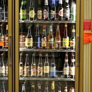 a display of alcohol bottles