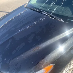 completely wet hood and soap running down