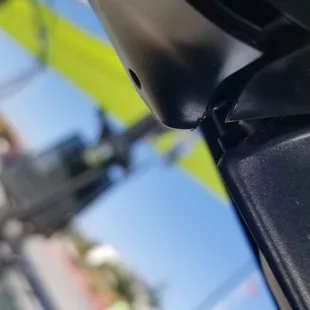 Cracked under mirror