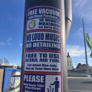 The free vacuum with a wash is a great add-on service!