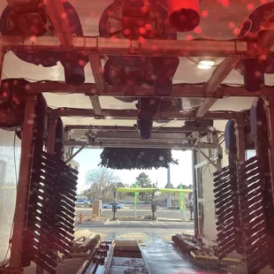 Coming out of the automatic car wash