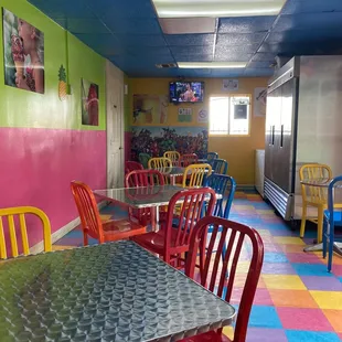 Inside seating available too