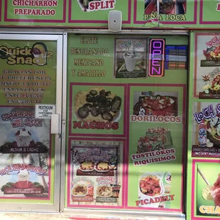 Example of what their menu includes