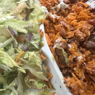 Chicken over rice