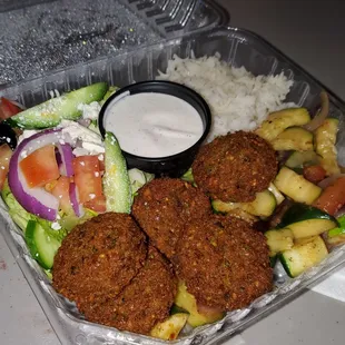 Combo with falafel