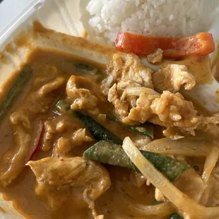 Panang Chicken with Rice