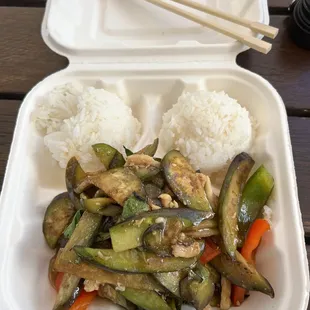 Eggplant Basil Thai Chicken
