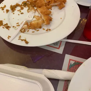 The chicken was harder than a rock.