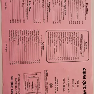 Page 1 Menu, May 2024