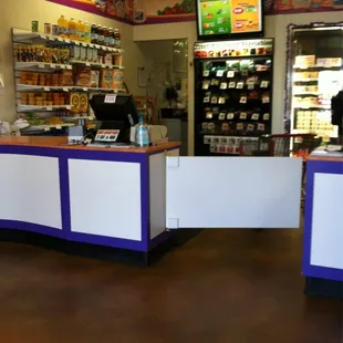 the inside of a grocery store