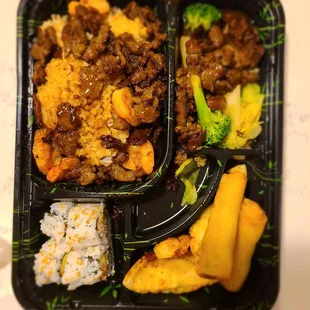 a meal in a plastic container