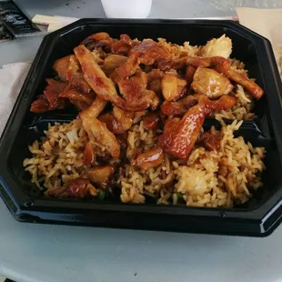 Chicken with fried rice