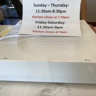 New hours of operation!