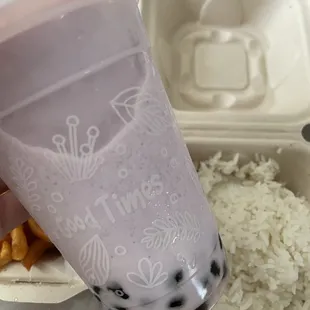Taro Milkshake w/ Boba
