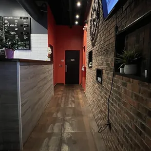 the entrance to the restaurant