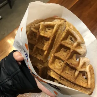 Ube mochi waffle