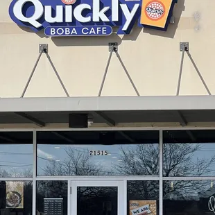 the front of the restaurant