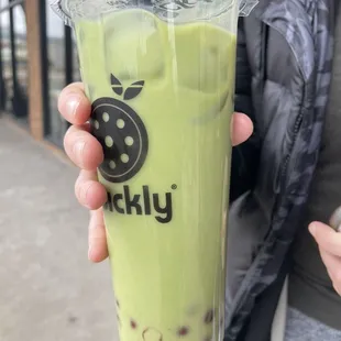 Match milk tea &amp; strawberry boba