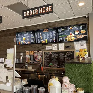 Menu / counter to order