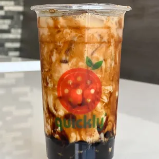 a cup of boba tea