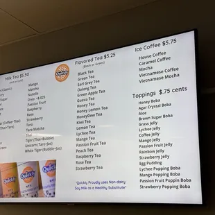 Menu as of 3/25/24