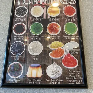 crepes, menu
