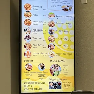 Food menu